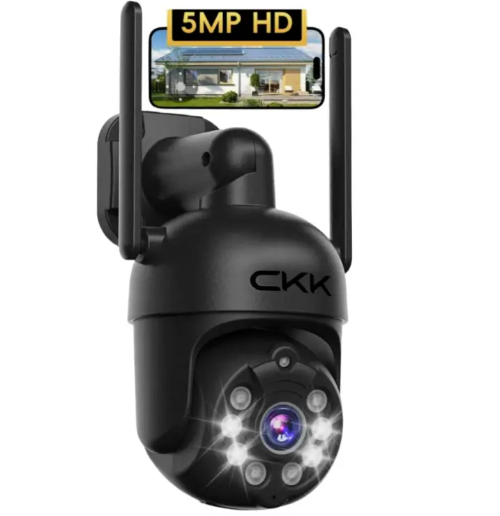 CKK 3K Security Camera Outdoor, WiFi Security Cameras Wireless Outdoor, 5MP